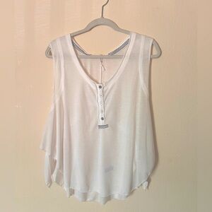 Milibon White Tank with Tie sides